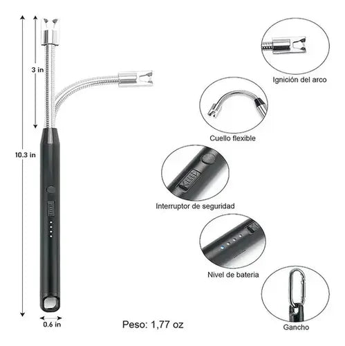 Encendedor Recargable Chispero Cocina