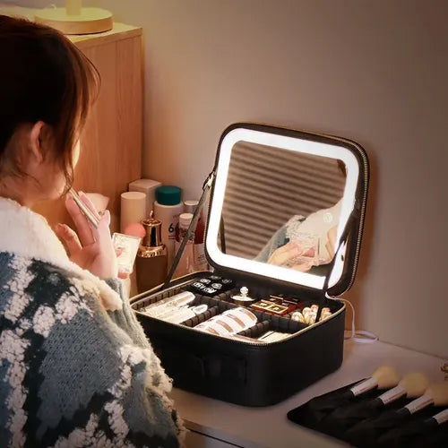 Caja de maquillaje con luz LED