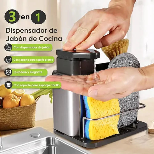 Organizador de cocina con dispensador de lavaloza/jabón