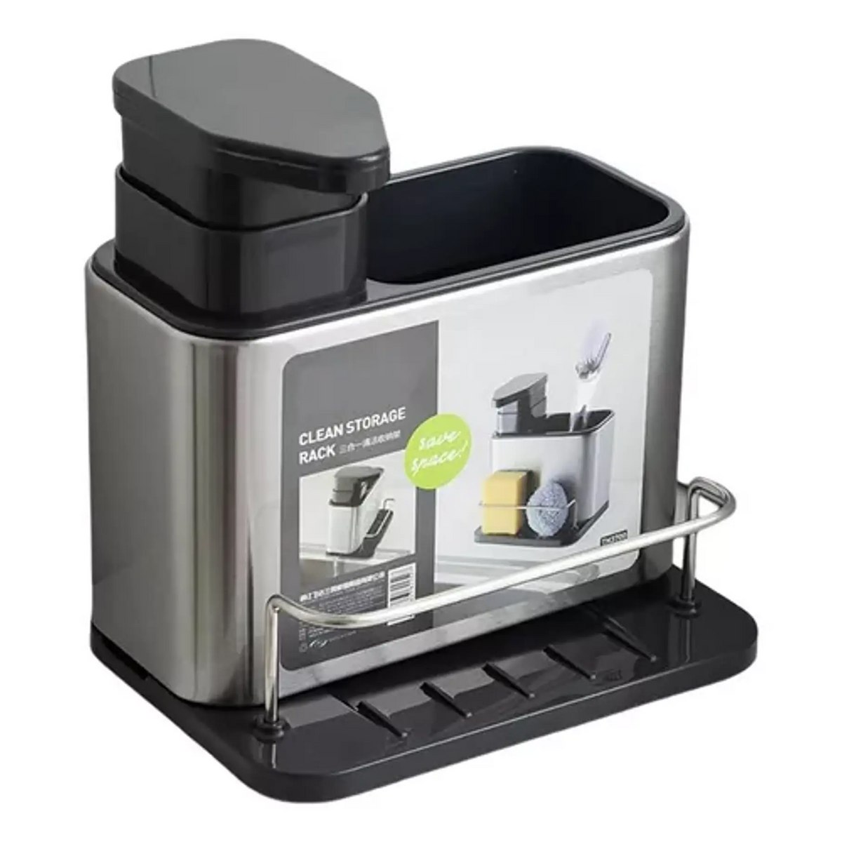Organizador de cocina con dispensador de lavaloza/jabón