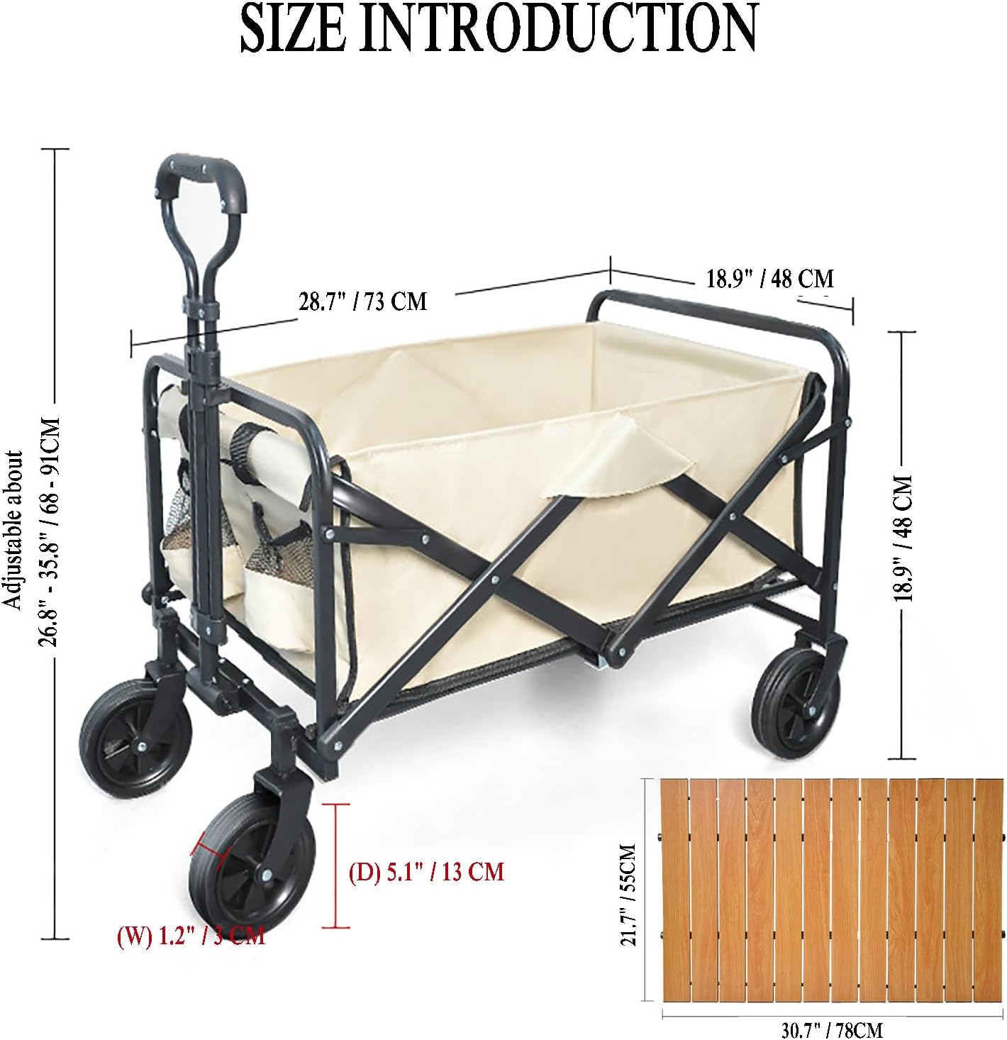 Carro Plegable de Transporte con Ruedas