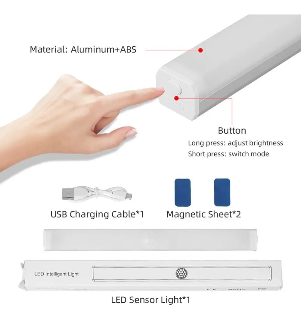 Luz Led Barra Con Sensor Movimiento 30cm